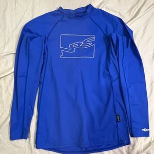 NRS Men's Large Blue River Sun and Swim Shirt